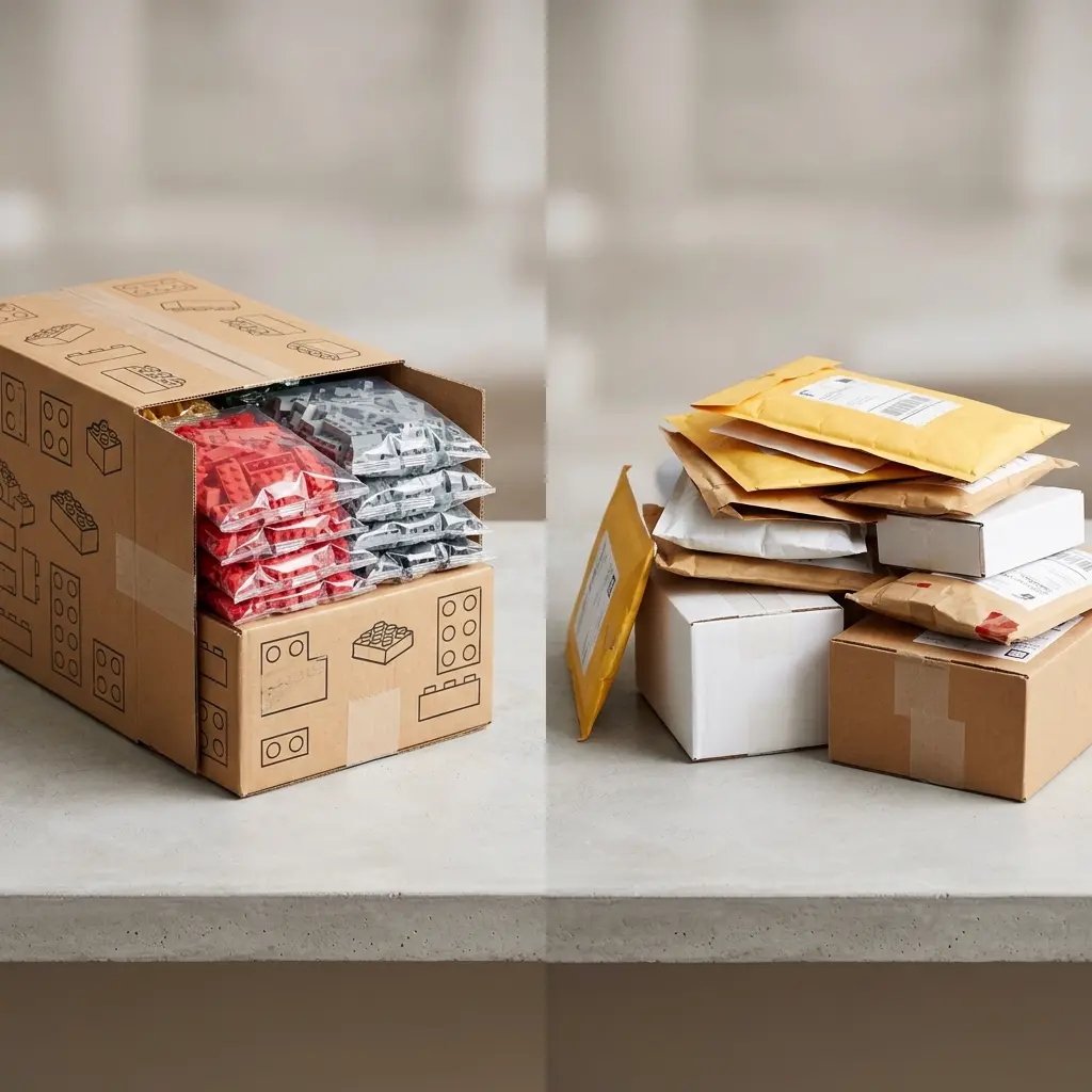 Comparison of LEGO Pick a Brick, BrickLink seller orders, and Webrick-compatible mosaic sourcing.