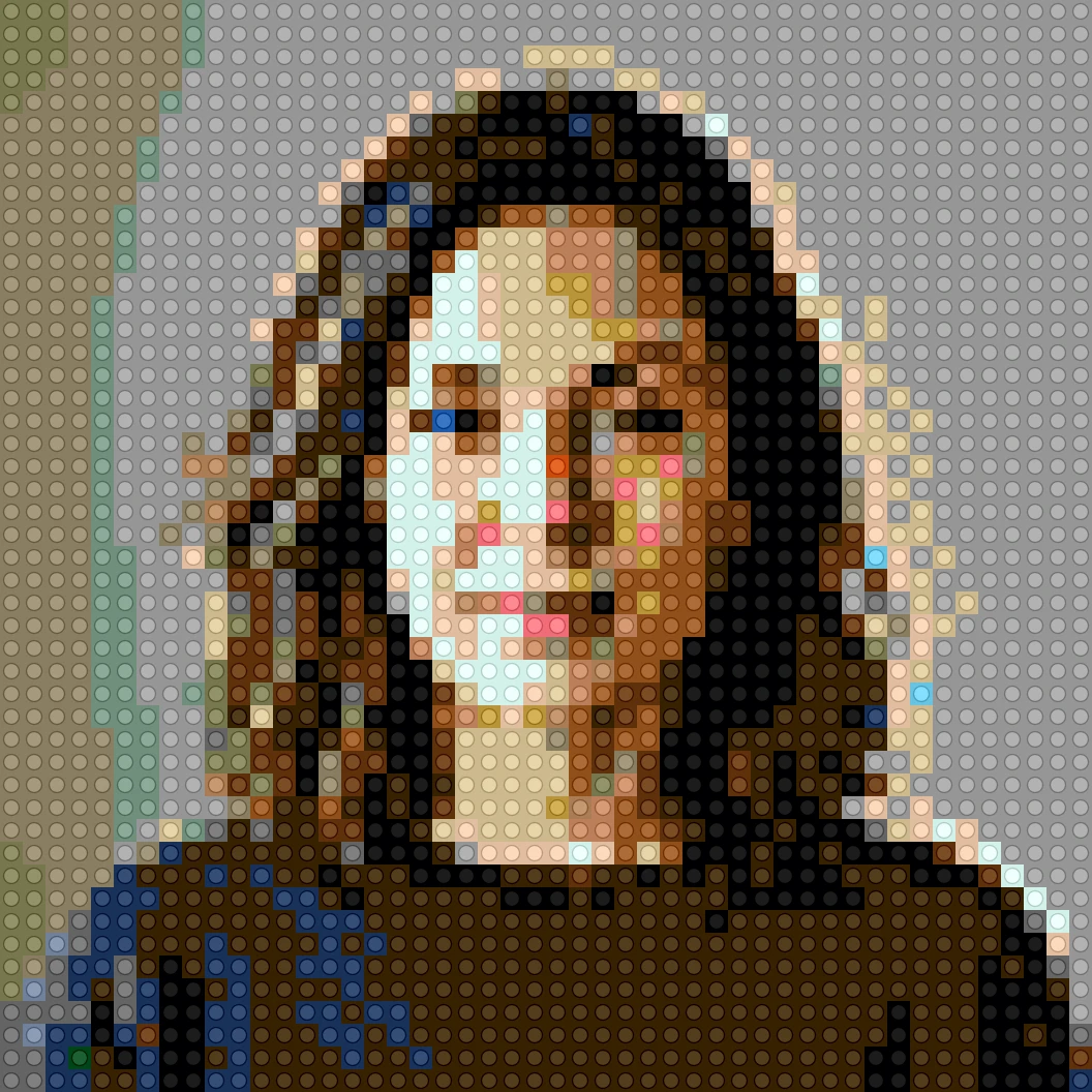 Successful mosaic preview from authentic sharp source
